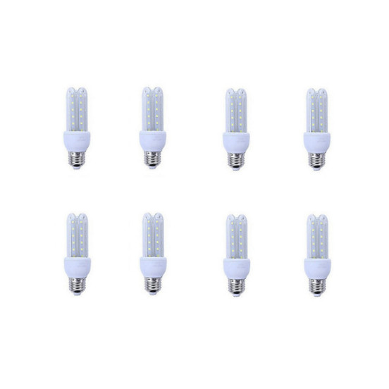 Combo 8 Bóng đèn led chữ U 9w sáng bền đẹp hàng chính hãng