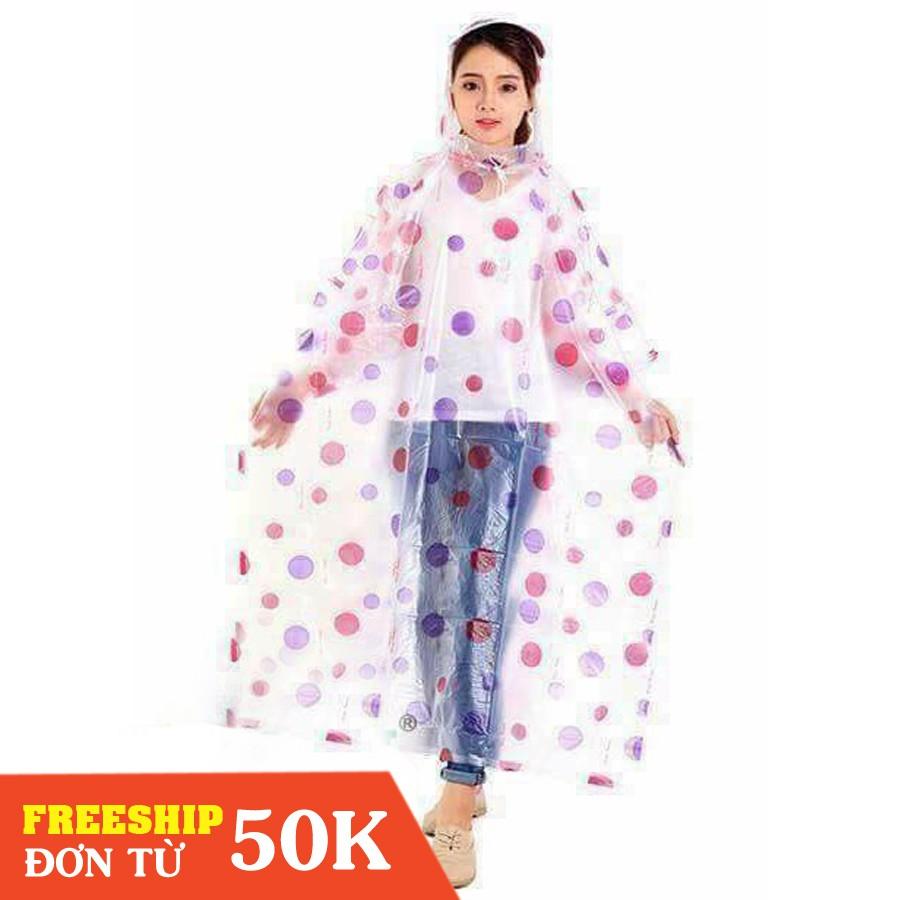Áo mưa chấm bi to tròn nhiều màu - Màu ngẫu nhiên, thích hợp cho nam và nữ