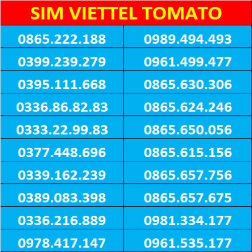 Sim viettel số đẹp - Nghe gọi mãi mãi - Hàng chính hãng