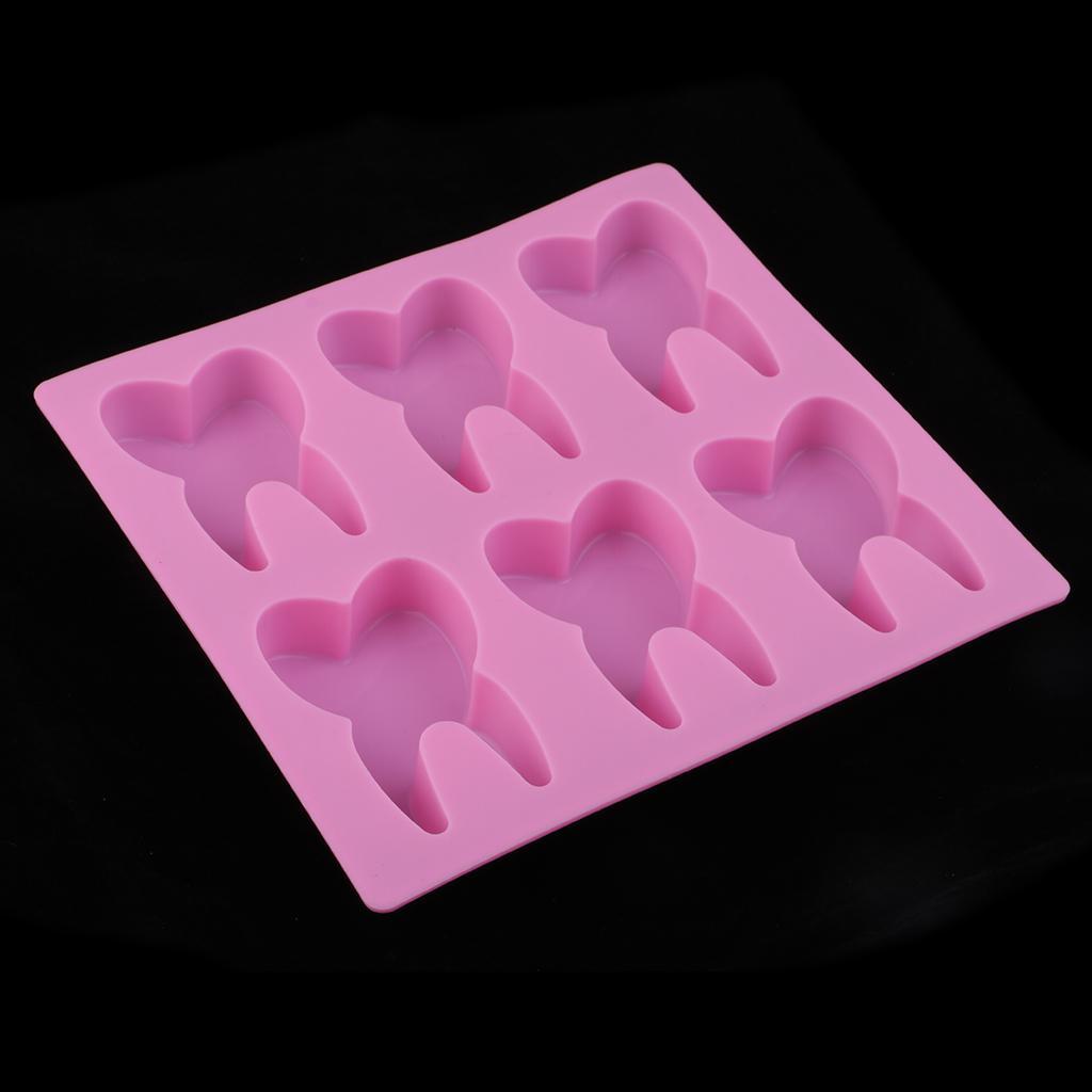 3x Tooth Fondant Sugar Craft Chocolate Cake Candy Baking Moulds
