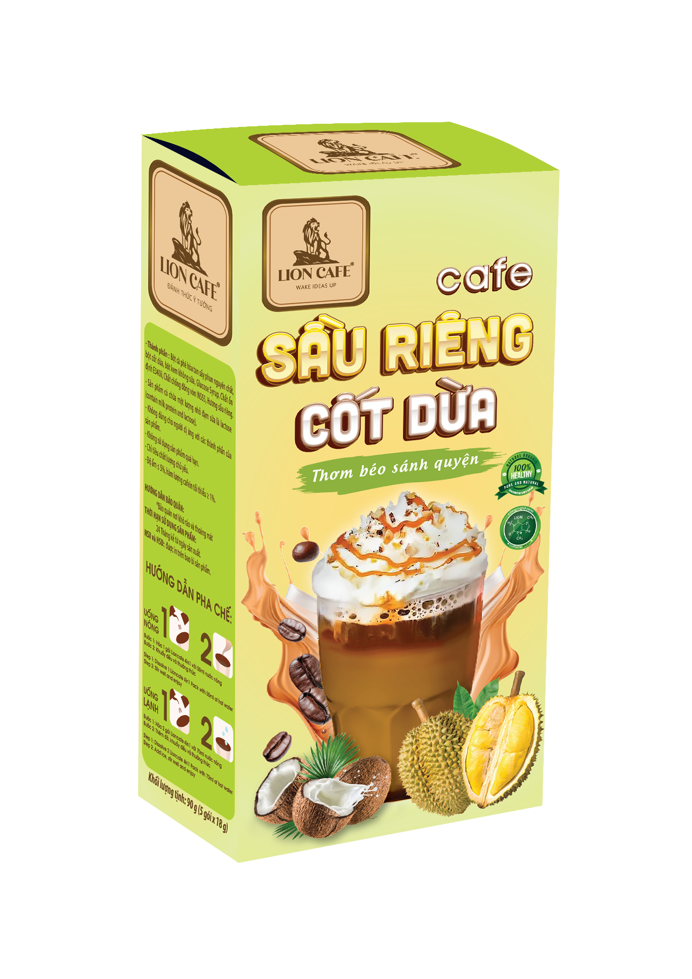 Cà Phê Sầu Riêng Cốt Dừa - Thơm béo sánh quyện 90g/ 180g