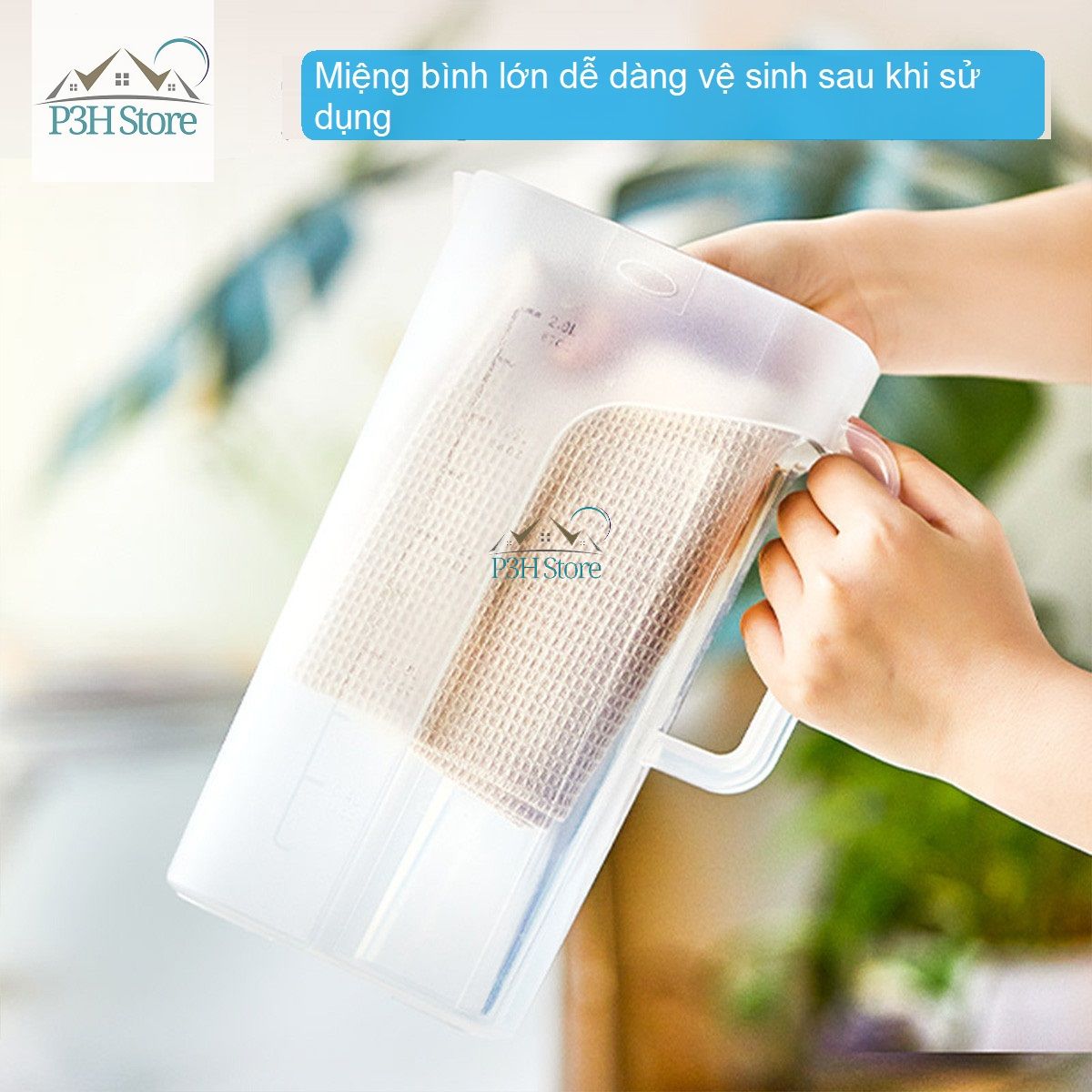 Bình đựng nước Lock n Lock One Handed Jug dung tích 2.1L HAP818 có tay cầm chắc chắn dung tích lớn