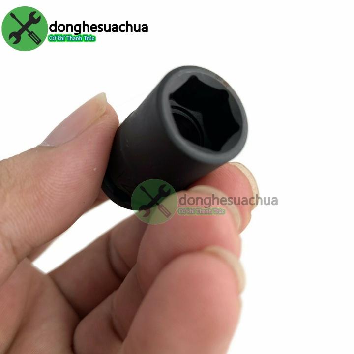 Tuýp 12mm 3/8 Kingtony 353512M loại ngắn 6 cạnh màu đen