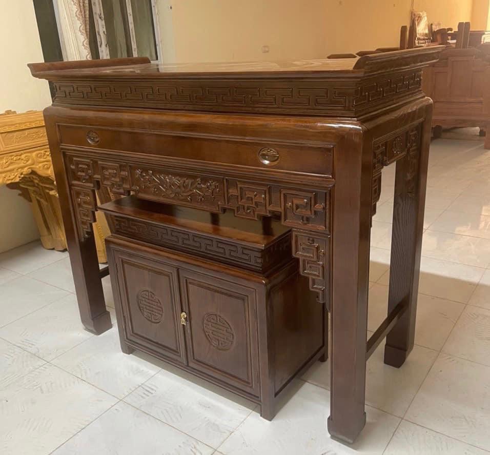 Bàn thờ gỗ sồi 197cm
