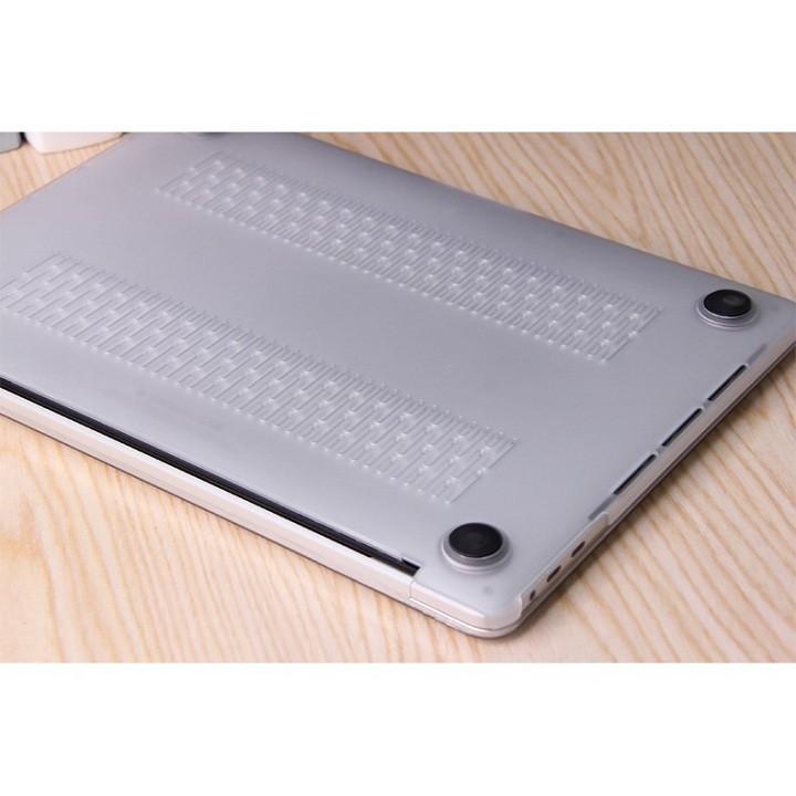 Case Macbook Air 13" ( 2018-2021) A1932 , A2179 , A2337 trắng trong 2 màu (Tặng kèm Nút chống bụi + bộ chống gãy sạc)