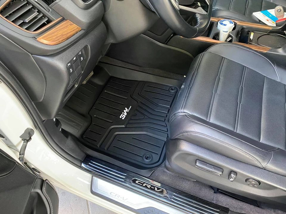 CRV, Thảm lót sàn xe ô tô HONDA CRV 2018- đến nay Nhãn hiệu Macsim 3W chất liệu nhựa TPE đúc khuôn cao cấp - màu đen