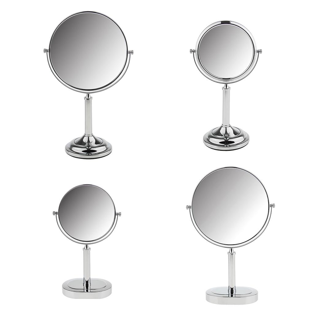2xFree Standing Vanity Dual Side Bathroom Make Up Mirror 3x Magnification