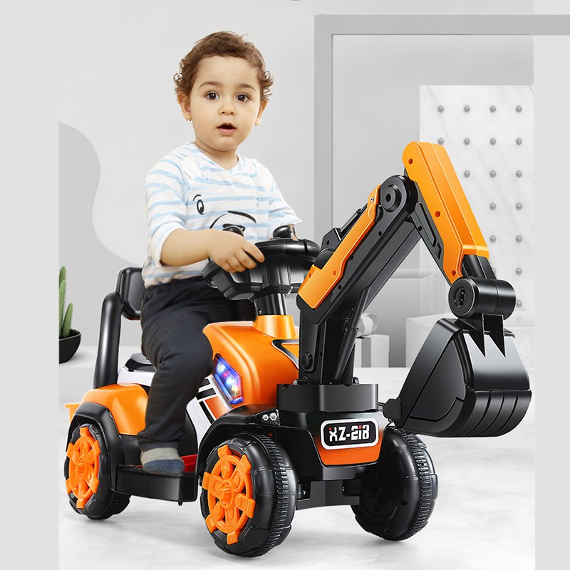 Xe cẩu cho bé cỡ lớn có thể điều chỉnh cần múc phù hợp trẻ em 2 - 6 tuổi