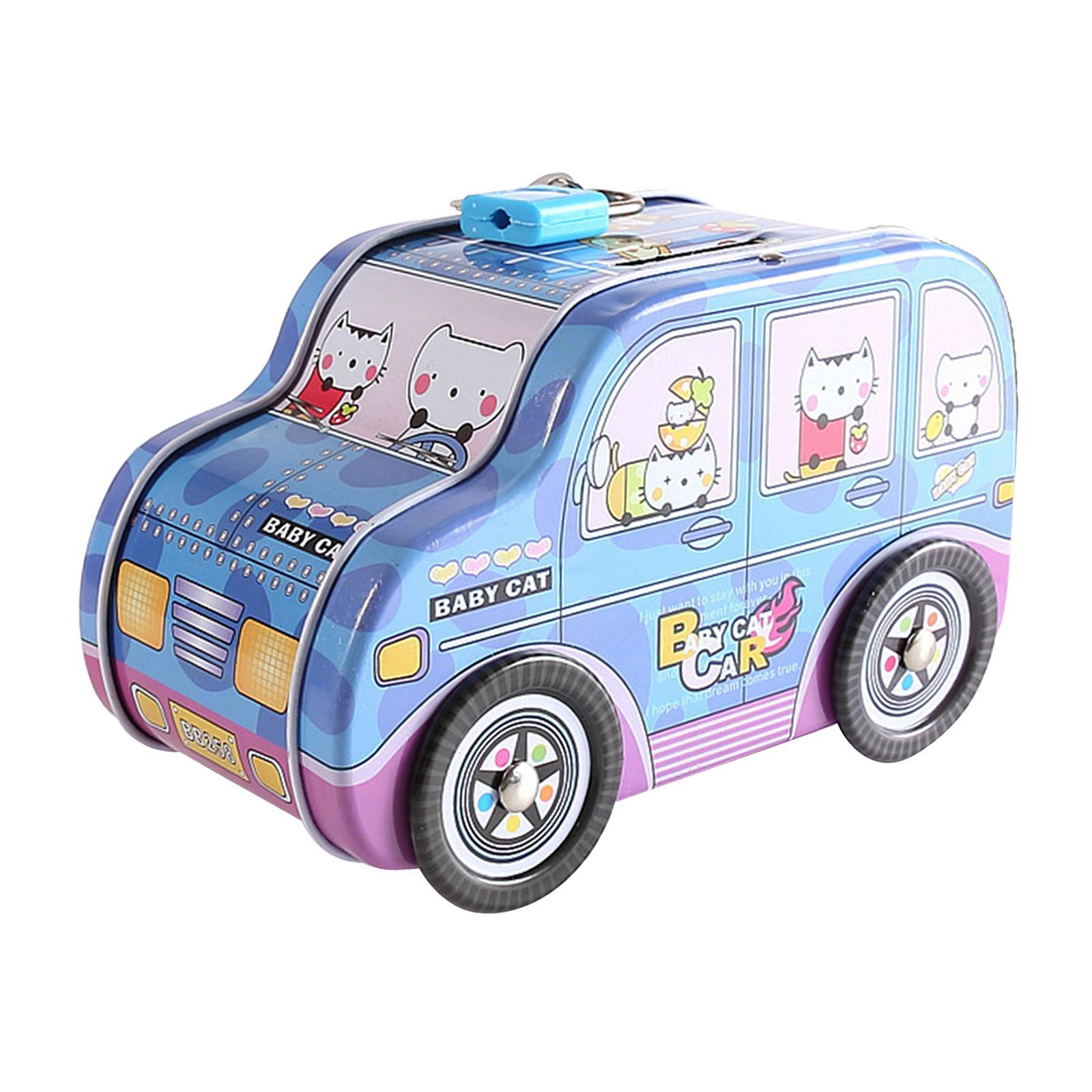 Money Box Exquisite cars money Saving Box for Desktop Office Living Room Blue