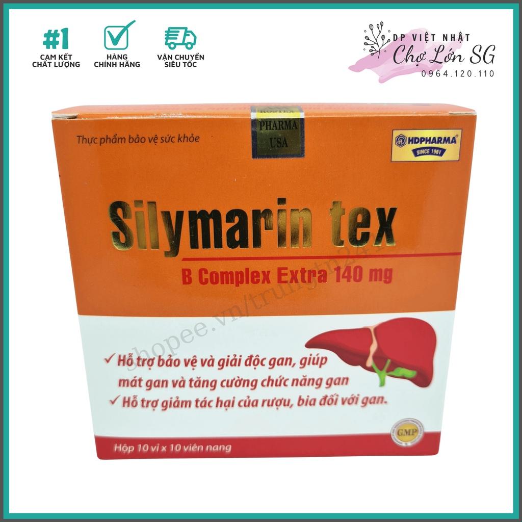 Viên uống bổ gan SILYMARIN TEX giải độc gan, mát gan, hạn chế tổn thương do bia rượu - Hộp 100 viên