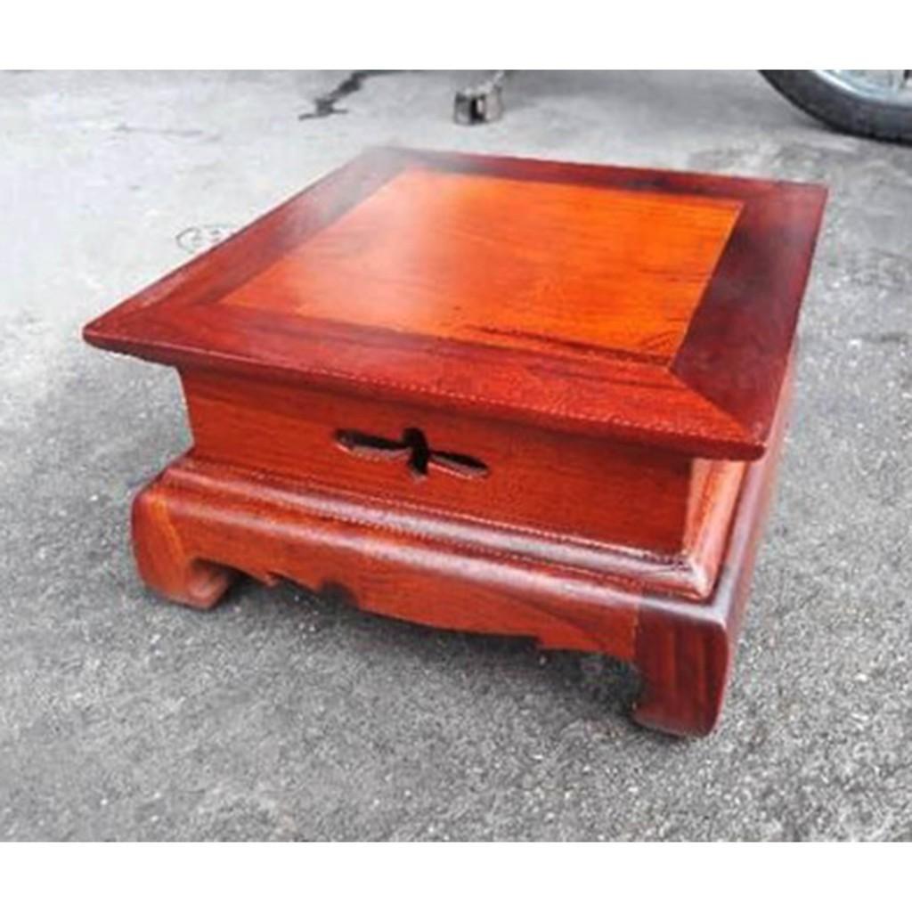 Kỉ vuông trơn - Đế vuông gỗ hương