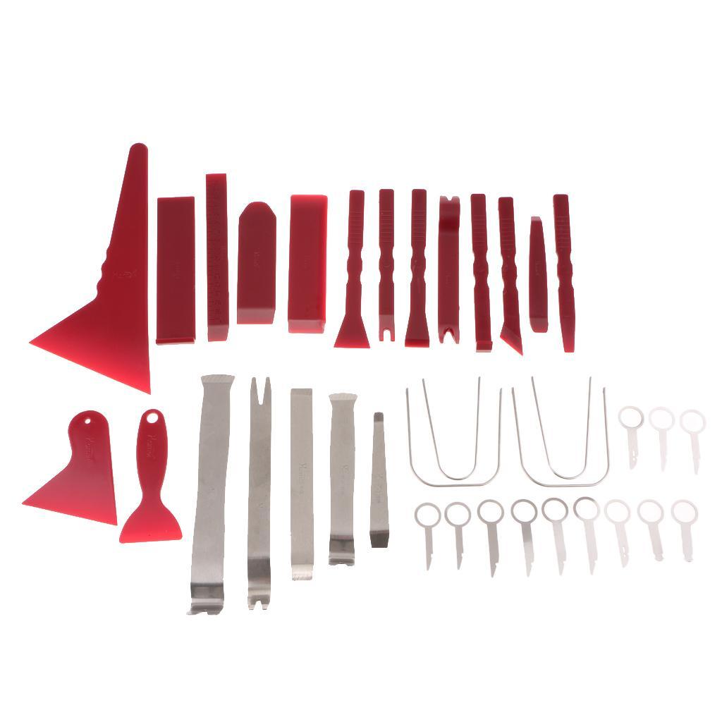 36pcs Car Interior Door Dashboard Audio Stereo Dash Panel Remove Refit Tools