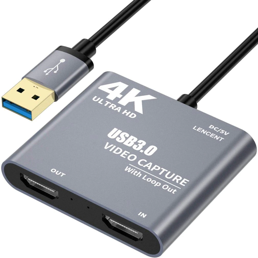 Thiết Bị Chuyển Đổi HDMI sang USB 3.0 Chuyên Dùng Cho Ghi Hình, Livestream từ Máy Ảnh/PS4/X-Box/DVD Chất Lượng Hình Ảnh Lên Tới 4K Ultra HD