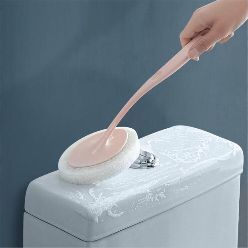 3 Colors Bathtub Cleaning Brush Handheld Toilet Sponge Brushes Floor Ceramic Tile Cleaner Bathroom Brush