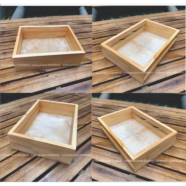 Khay Gói Quà Bằng Gỗ Pallet, Khay Gỗ Đựng Qùa Tặng, Quà Tết, Khay Đựng Hoa Qủa Giá Rẻ- Wooden Tray