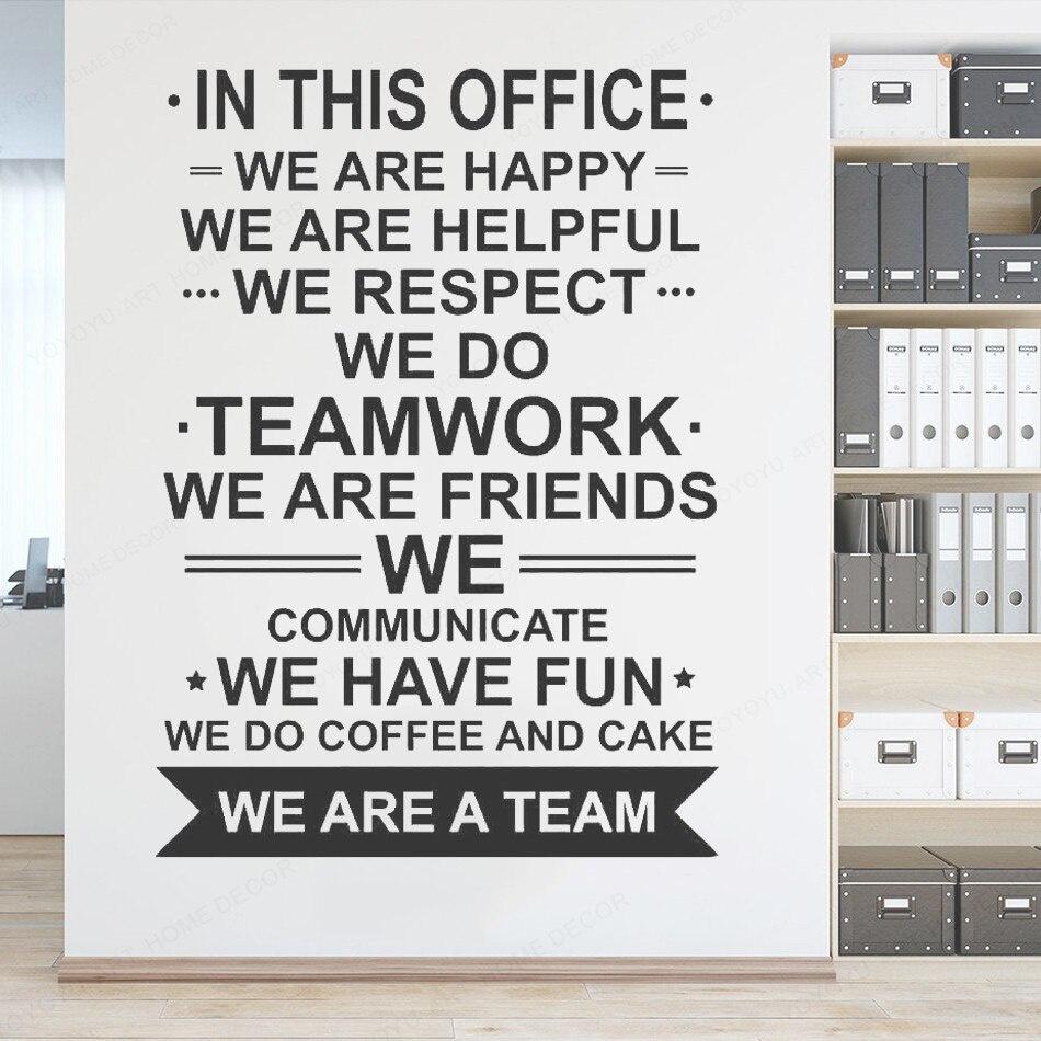 Decal Tiếng Anh Trang Trí Văn Phòng "IN THIS OFFICE" Decal Dán Tường Cao Cấp AmyShop