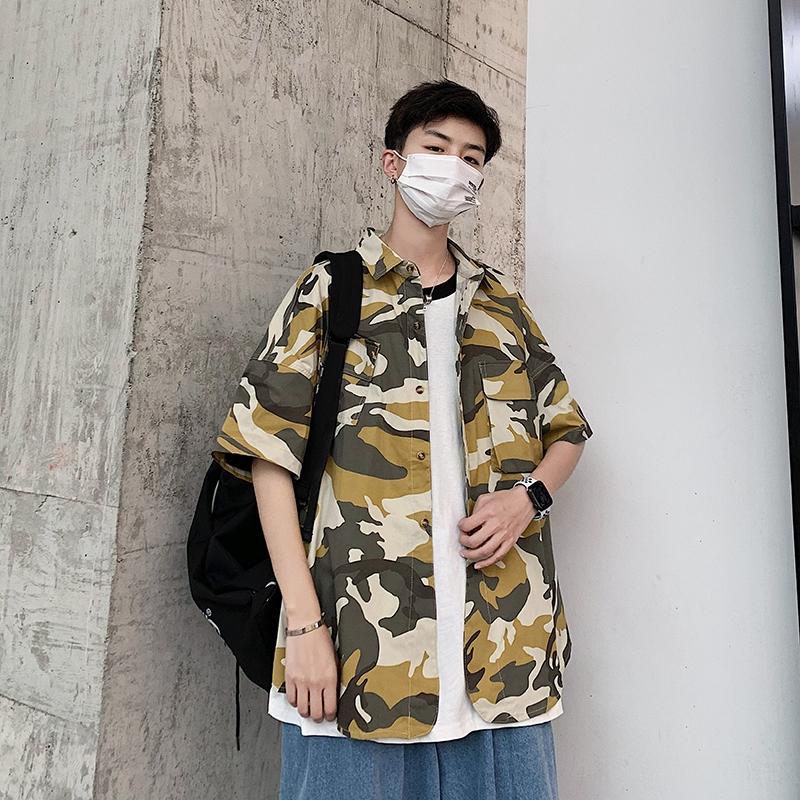 Áo Sơ Mi Ngắn Tay Họa Tiết Rằn Ri Thời Trang Dành Cho Nam