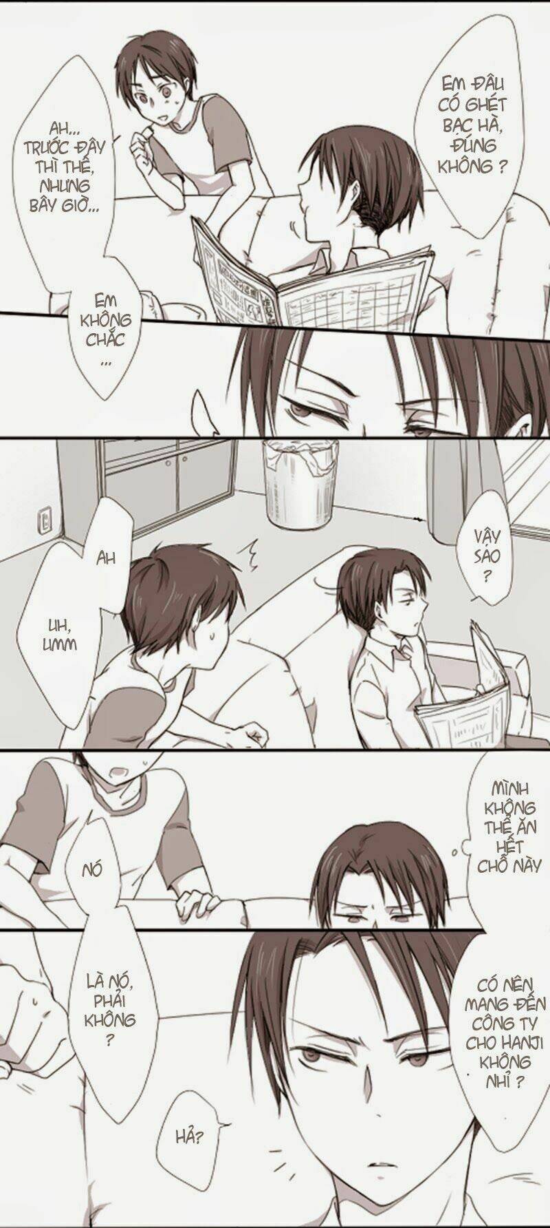 tấn công người khổng lồ - short doujinshi chapter 7 4