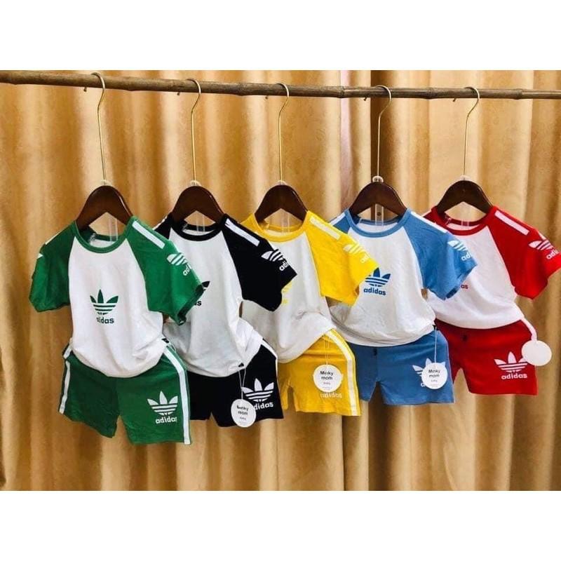 Bộ cộc tay thể thao chất thun lạnh Minky mom cao cấp cho bé trai bé gái từ 5-18kg