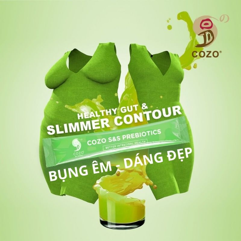 Bột Hỗ Trợ Kiểm Soát Cân Nặng, Phân Hủy Chất Béo Cozo Slim Sleek, Chống Phản Ứng Đường Hóa, Giúp Cơ Thể Thải Độc, Da Đẹp Dáng Xinh