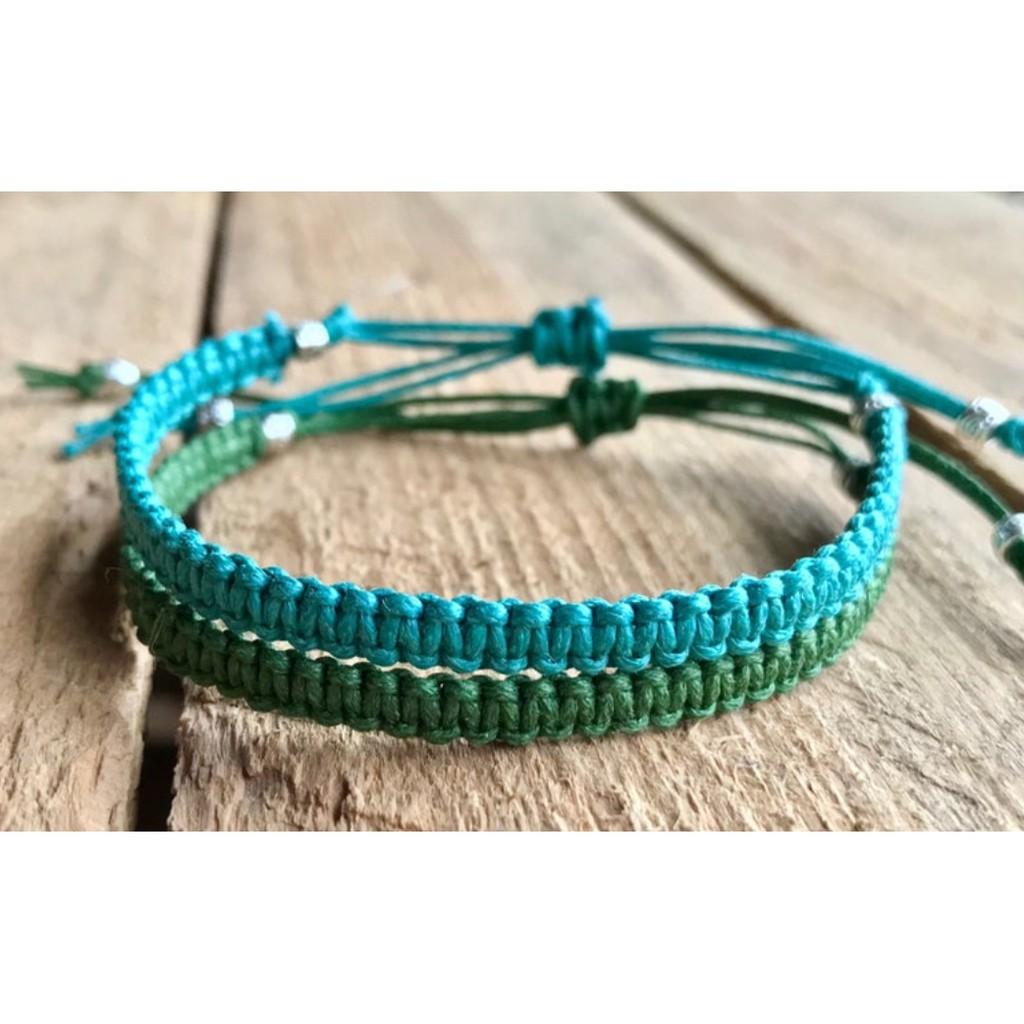 Vòng tay vòng chân may mắn - Wendy-Friendship bracelet - kiểu ngang - Vòng tay tình bạn-Vòng tay bạn bè handmade DIY