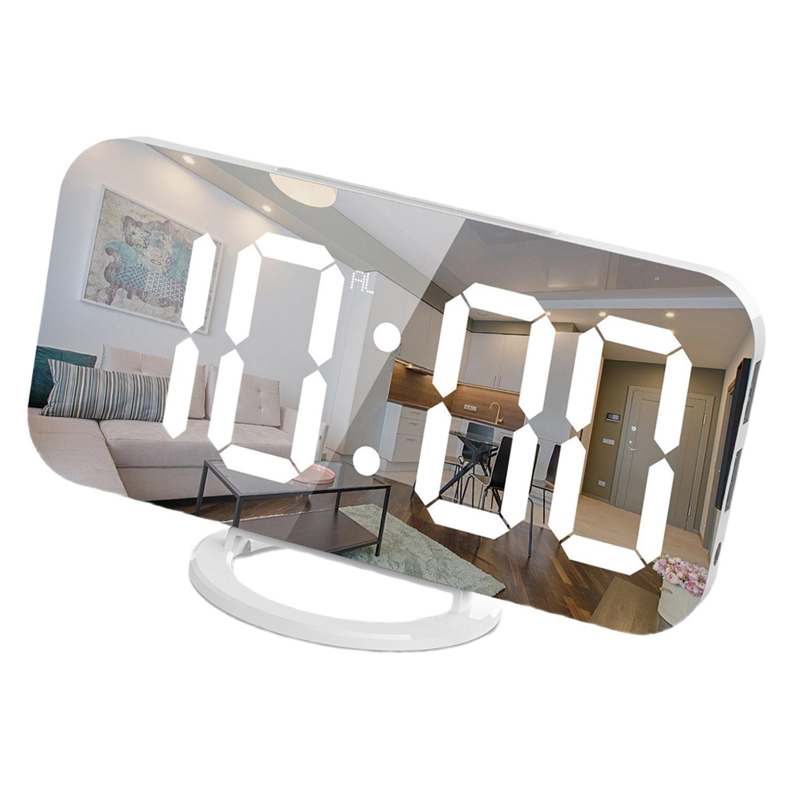 Electronic LED Digital Clock Snooze Bedside Dual USB