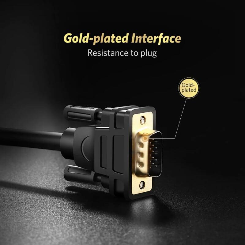 Ugreen UG10247DP105TK 1.5M màu Đen Cáp chuyển đổi DP sang VGA Hỗ trợ độ phân giải Full HD 1080P - HÀNG CHÍNH HÃNG