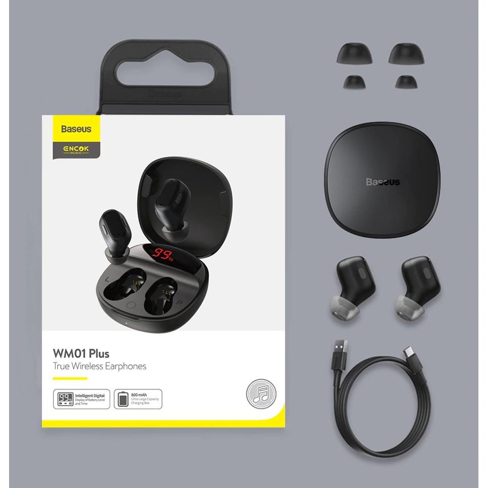 Tai nghe Bluetooth TWS Baseus WM01 Plus Encok 5.0 - Hàng Chính Hãng