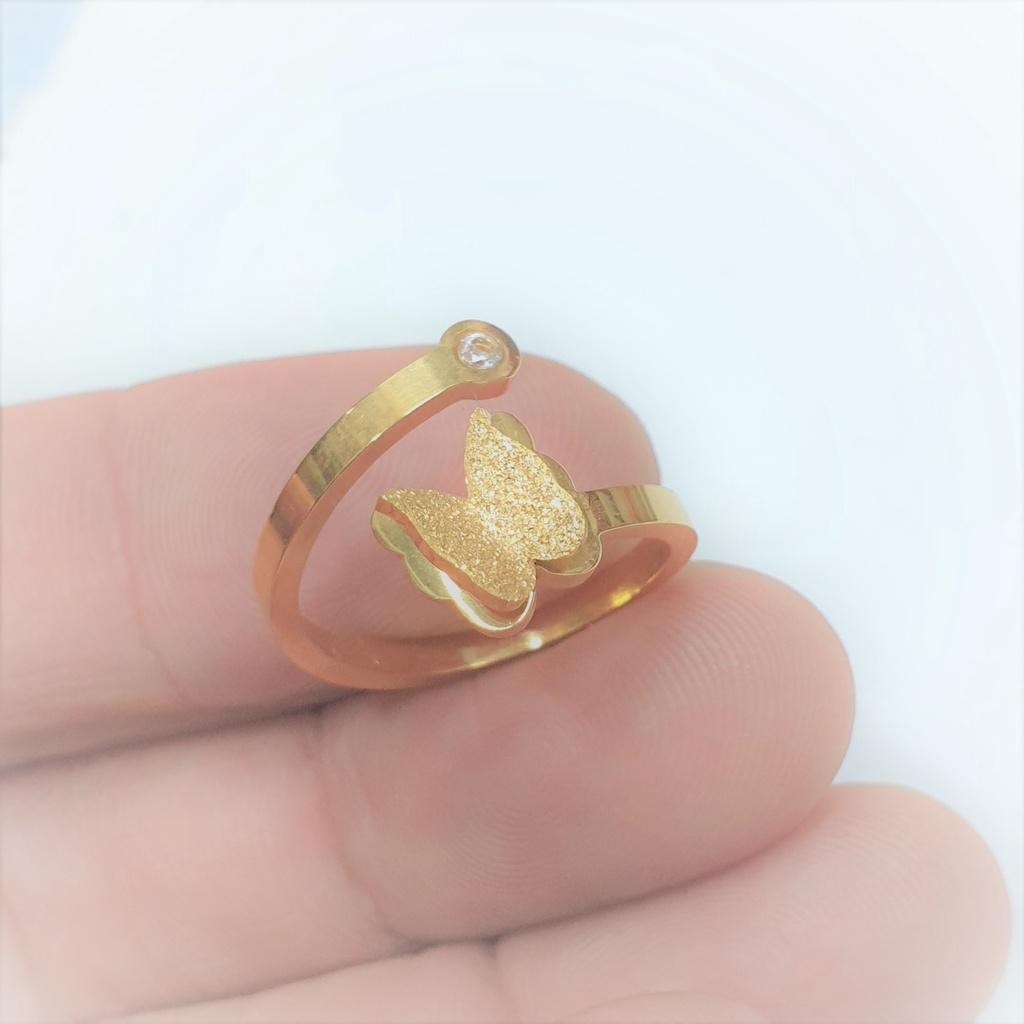 Bông Tai Cánh Bướm Titanium Cao Cấp- Dùng bền màu tắm rửa không đen