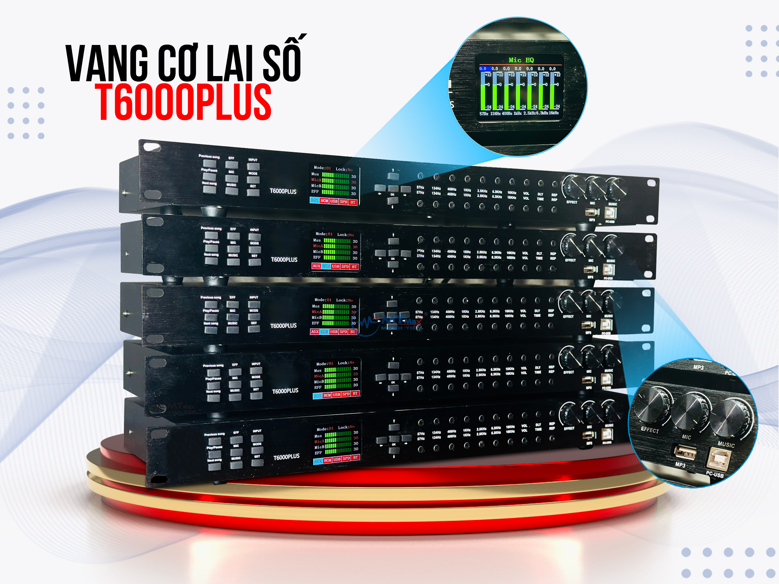 Vang Cơ T6000Plus 2024, Tích Hợp Bluetooh Cổng Quang Usb, Công Nghệ Dịch Tần Số Và Sử Lý Âm Thanh Mới Triệt Tiêu Hú Rít Giảm Ồn, Bảo Hành 12 Tháng, Hàng Nhập Khẩu