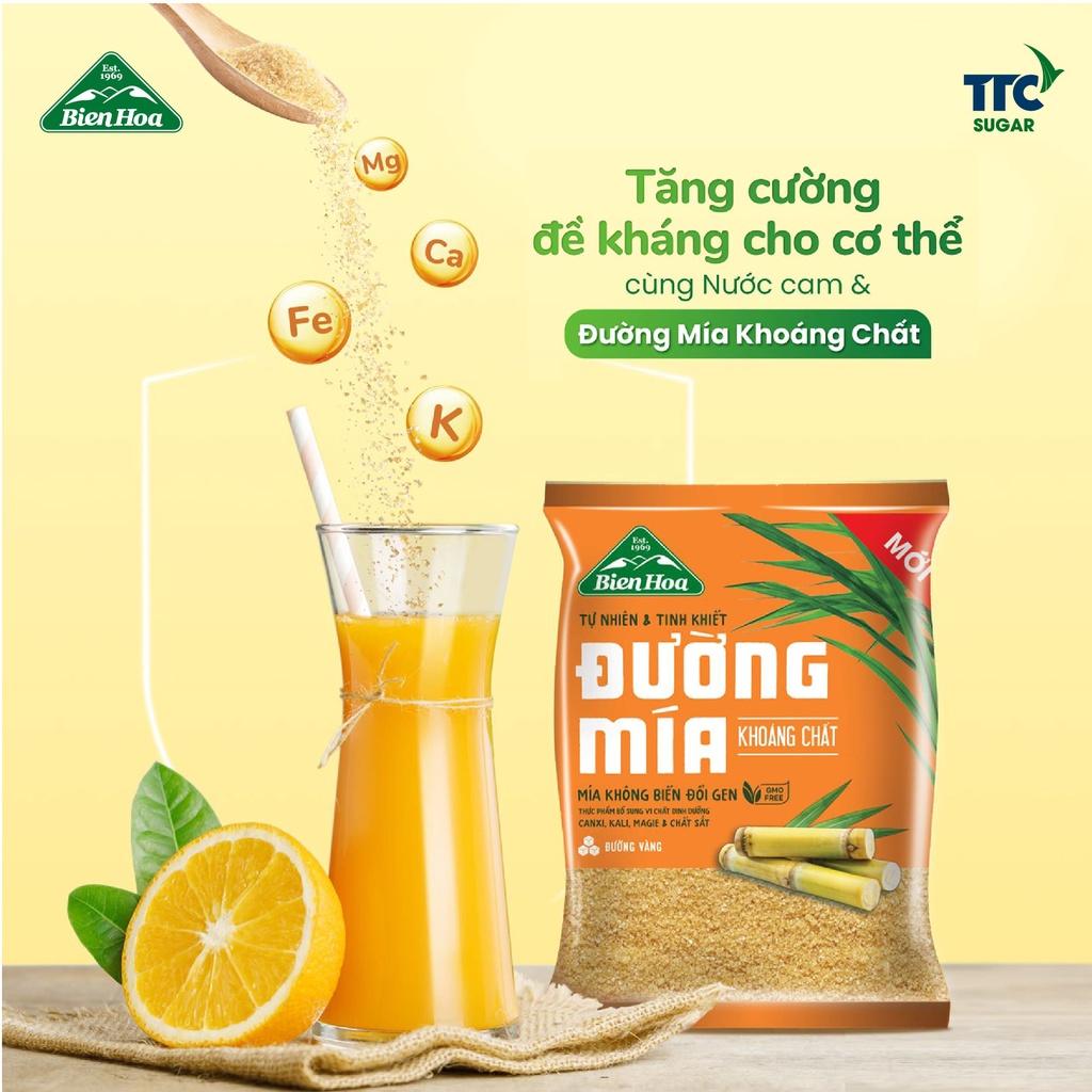 Đường mía khoáng chất Biên Hòa 1kg/túi