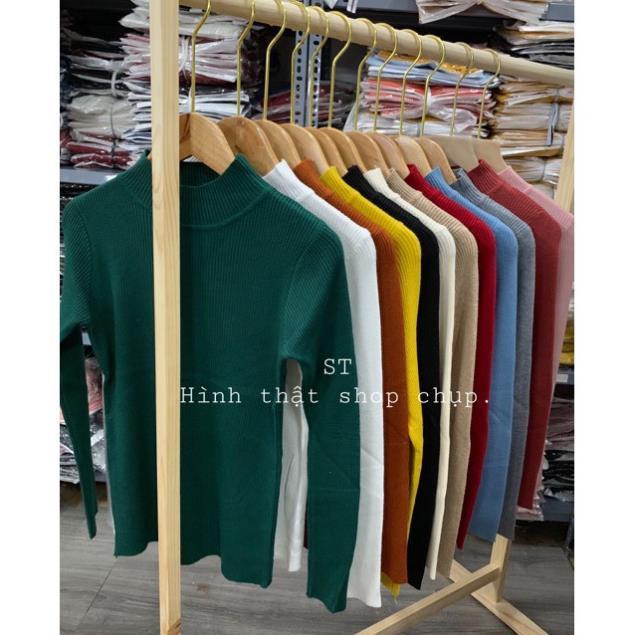 Bán sỉ áo len cổ 3 phân nữ hàng quảng châu đẹp