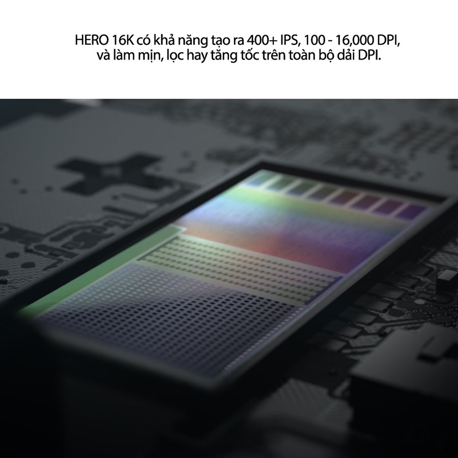 Chuột có dây RGB Logitech Pro Hero - 6 nút lập trình, cảm biến 25K, 5 cấu hình bộ nhớ tích hợp - Hàng chính hãng
