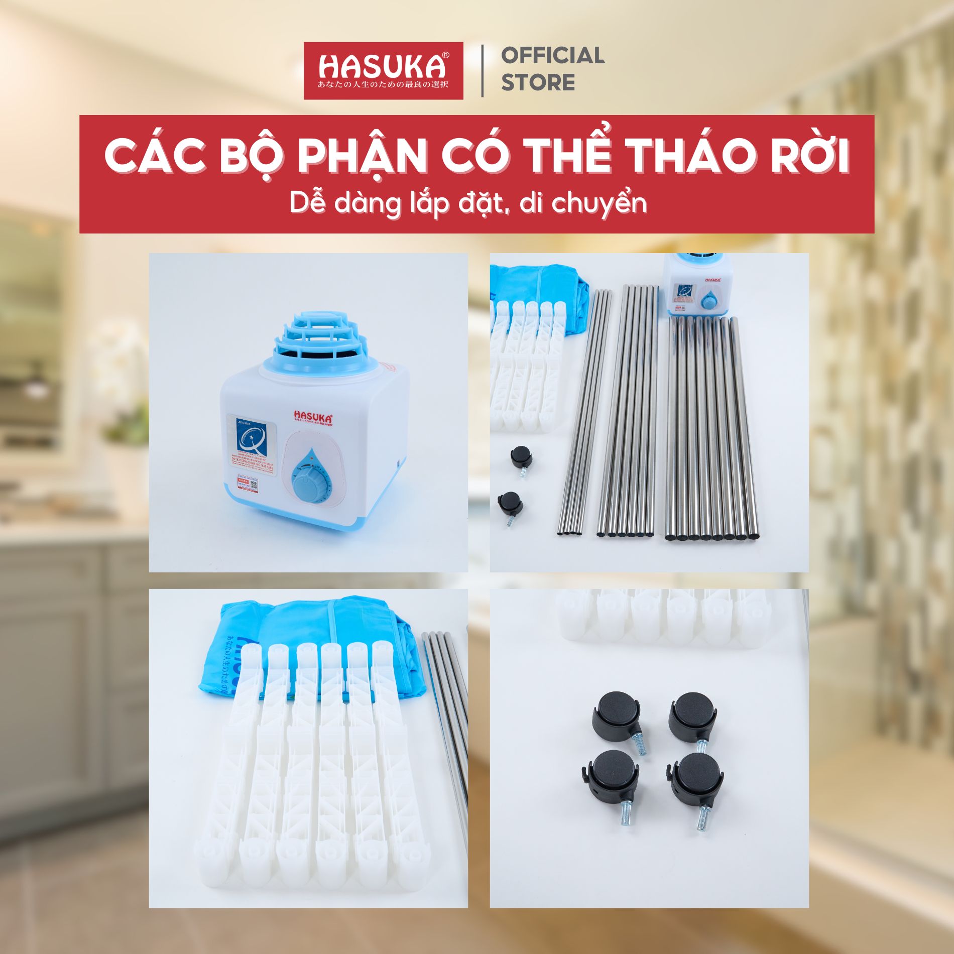 MÁY SẤY QUẦN ÁO HASUKA HSK-115 Hàng chính hãng