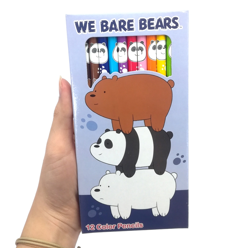 Chì Màu Dài We Bare Bears 218 - Mẫu 1 - Bao Bì Màu Tím