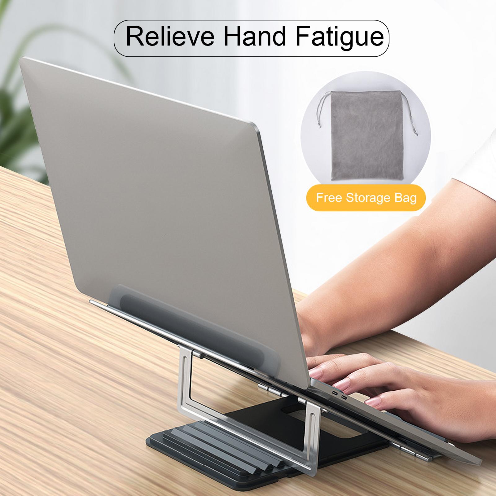 Laptop Desktop Holder Foldable Portable Tablet Computer Stand Cooling Collapsible Lifting Aluminum Alloy Stand for Desk