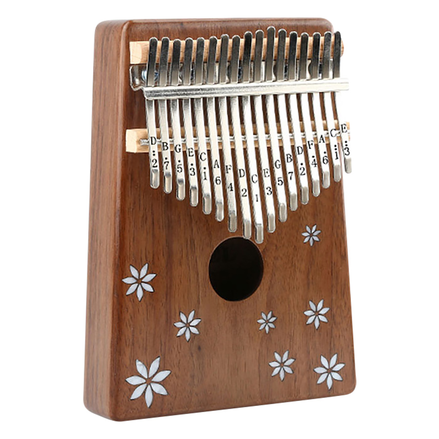 Đàn Kalimba 17 Phím Gỗ Acacia Yael Y17A Khảm Hoa Kèm Kèn Kazoo