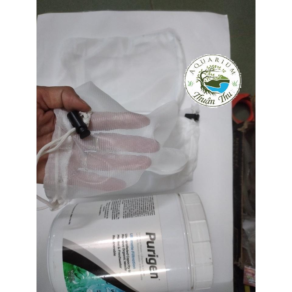 Túi đựng vật liệu lọc Purigen nhiều size dây kéo và dây rút