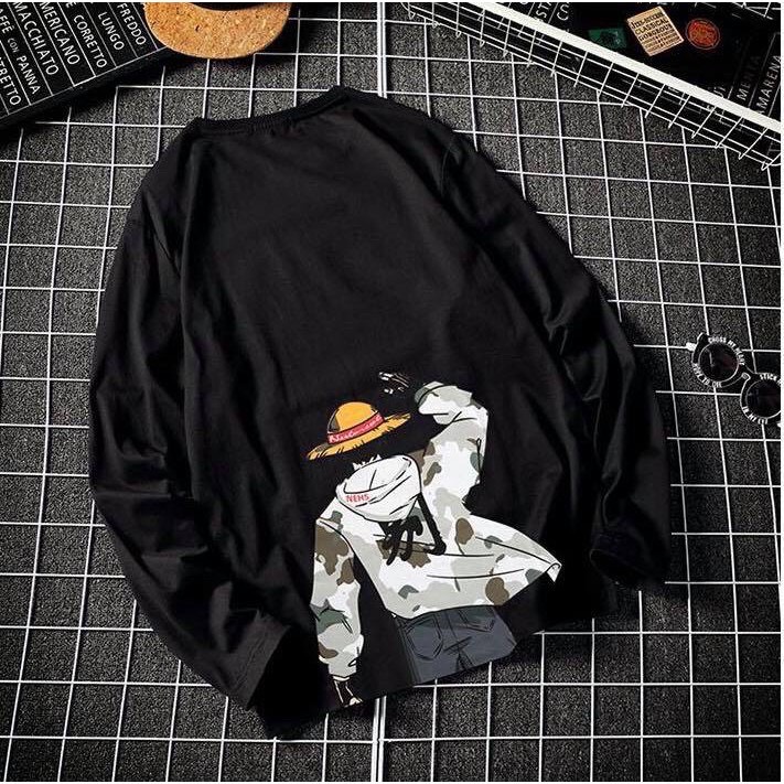 Áo thun tay dài form rộng unisex - Sweater Luffy