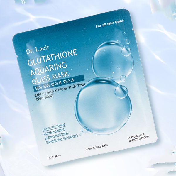 Mặt Nạ Glutathione Aquaring Glass Mark- Dr.Lacir -Trong Suốt, Mờ Nám, Sáng Da -Chính Hãng Hàn Quốc