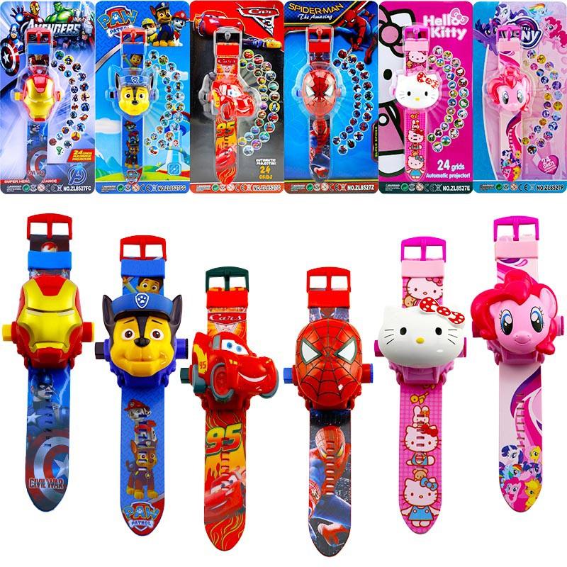 Đồng hồ điện tử đeo tay chiếu 24 hình 3D Projector Watch cô chuột Minnie Mouse