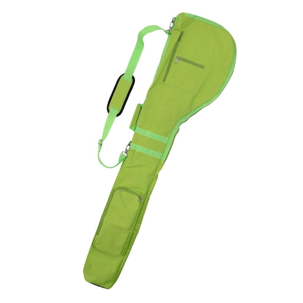 Pack of 2 Lightweight Golf Sunday Bag Travel Carry Case Cover- Golf Accessories for Golf Club – Orange and Green Colors