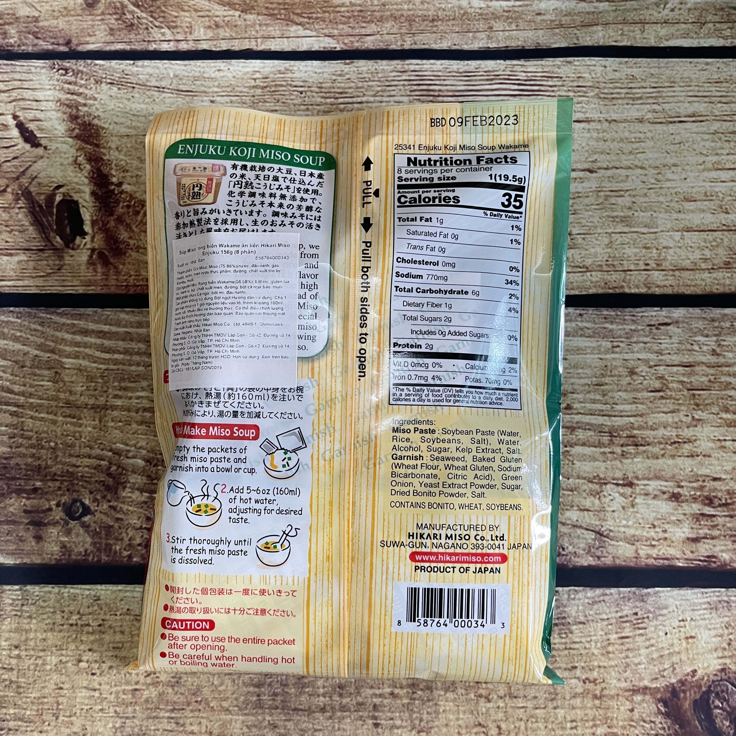 Súp Miso ăn liền Hikari Miso Enjuku