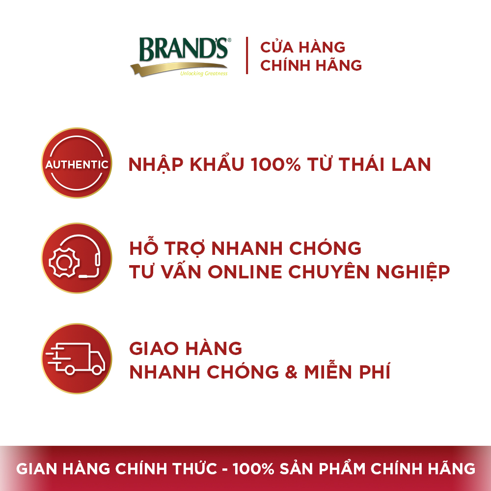 Combo 3 Nước yến thật BRAND'S Không Đường