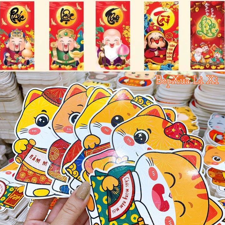 Set 10 Bao Lì Xì 2023 - Chibi 3D &amp; Truyền Thống