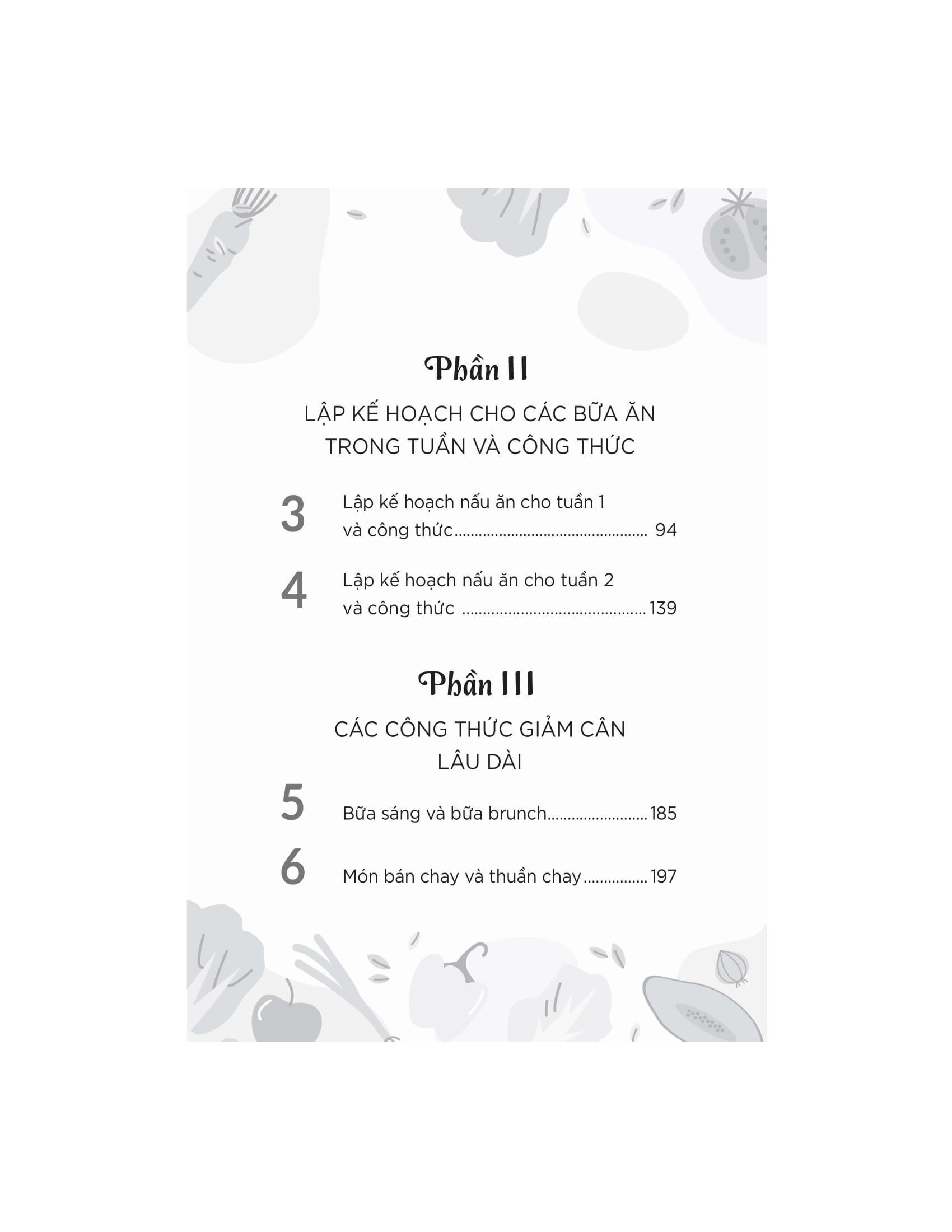 Thực Đơn Giảm Cân Theo Tuần