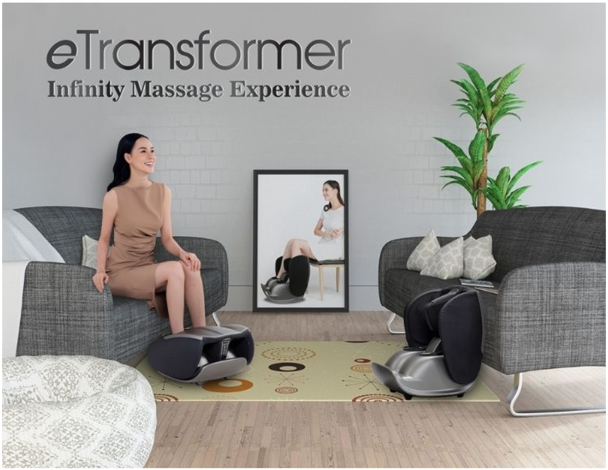 Combo Máy Massage Chân OKIA eTransformer + Đệm Massage OKIA eMove Pro