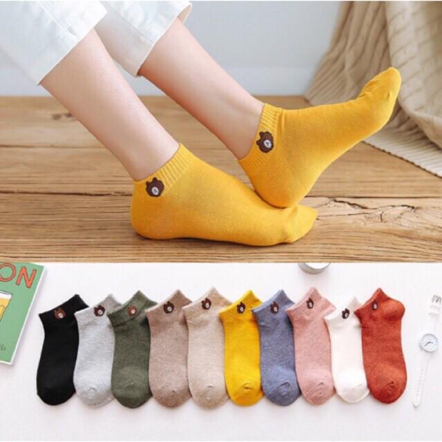 Combo 10 đôi tất gấu nữ đủ màu