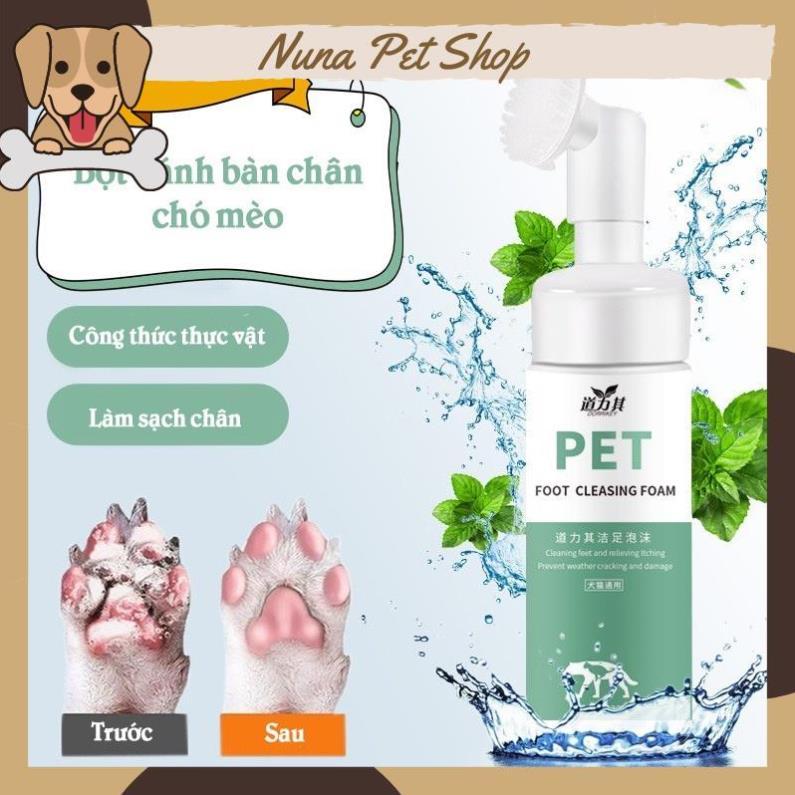 Bọt rửa chân cho chó mèo Borammy 150ml (Dụng cụ làm sạch bàn chân cho thú cưng)