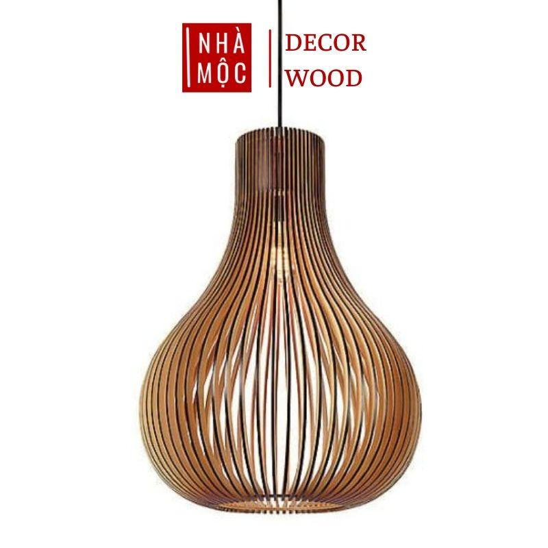 Đèn gỗ thả trần trang trí mẫu TT81